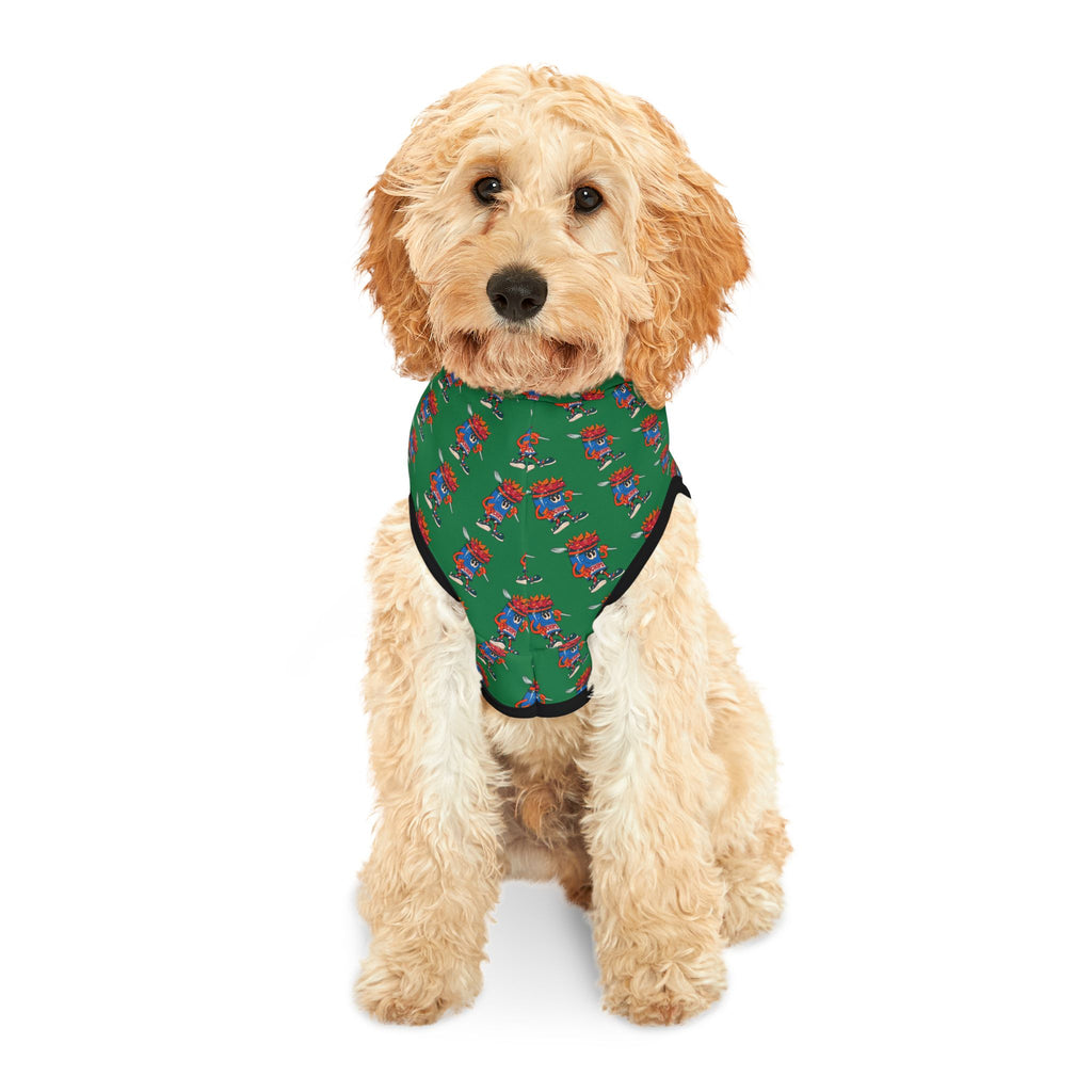 Pet Hoodie —Gump's Grub Christmas Logo/Mascot Pattern Dog Hoodie (Black)