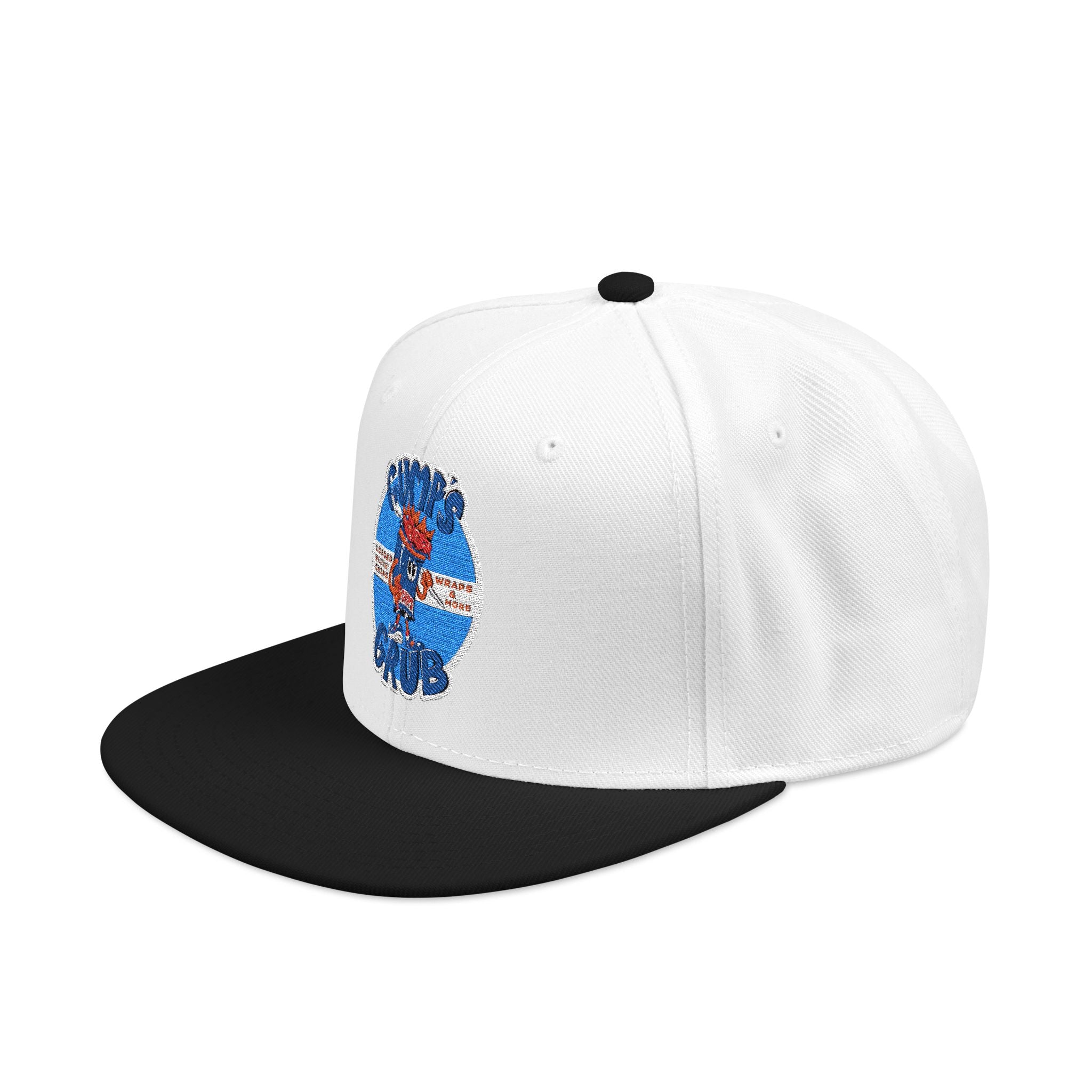 Embroidered Gumps Grub Logo Snapback Hat — Casual Streetwear Cap